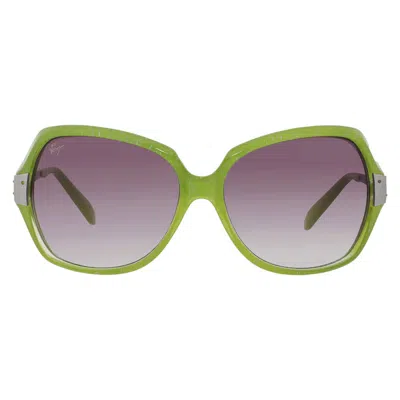 Betsey Johnson Snoke Square Ladies Sunglasses Bj8045p Grn S Grnsmk In Green