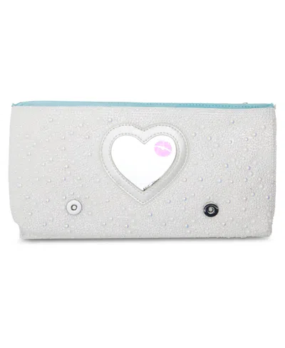 Betsey Johnson Soft Zipper Clutch In Mother Of Pearl