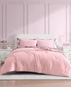 Betsey Johnson Solid Velvet 2-pc. Comforter Set, Twin In Sea Pink