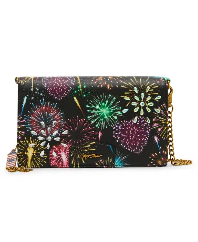 Betsey Johnson Spark Joy Chain Small Crossbody Bag In Black Multi
