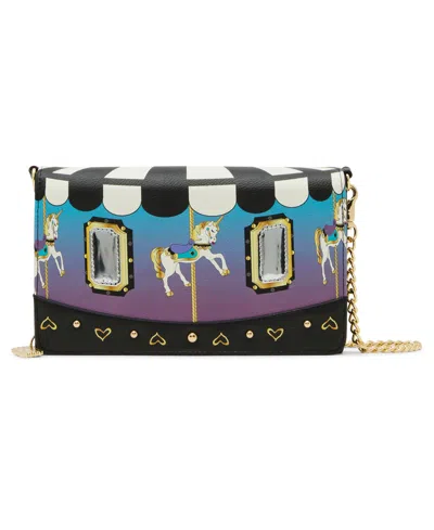 Betsey Johnson Spin Me Unicorn Chain Crossbody Bag In Multi