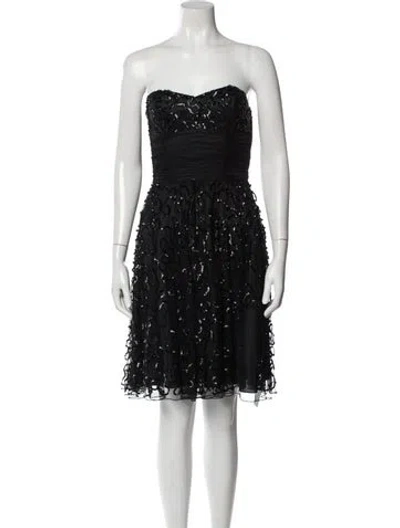 Pre-owned Betsey Johnson Strapless Mini Dress In Gray