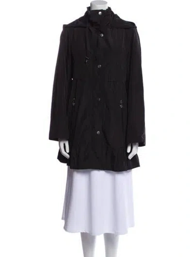 Pre-owned Betsey Johnson Striped Utility Jacket In Black