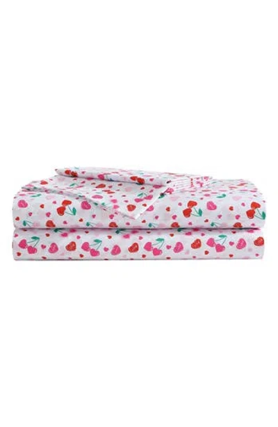 Betsey Johnson Sweet Tart Cherries Sheet Set In Multi