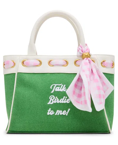 Betsey Johnson Talk Birdie To Me Small Satchel Bag In Green