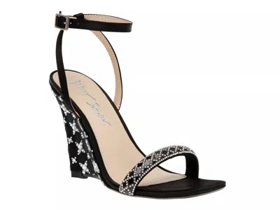Betsey Johnson Talya Wedge Sandal In Black