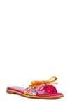 Betsey Johnson Teasse Slide Sandal In Fuchsia Multi