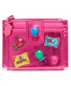 Betsey Johnson Thru Lick Thin Bifold Mini Wallet In Pink