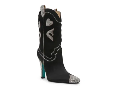 Betsey Johnson Toby Cowboy Boot In Animal Print