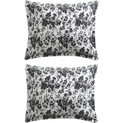 Betsey Johnson Toile Duvet Cover & Sham Set In Black