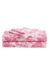 Betsey Johnson Printed Microfiber 3 Piece Sheet Set, Twin In Pink