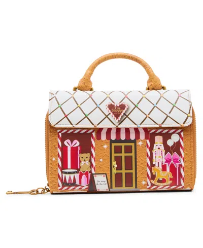 Betsey Johnson Treat Me Right Mini Crossbody Handbag In Brown