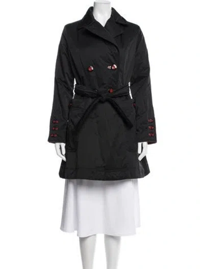 Pre-owned Betsey Johnson Trench Coat In Blue