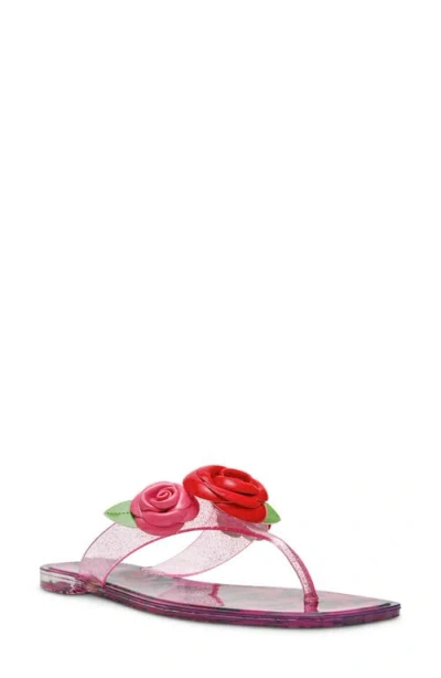 Betsey Johnson Trenten Jelly Flip Flop In Multi