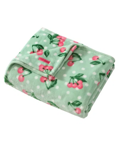 Betsey Johnson Ultra Soft Plush Fleece Throw, 50" X 70" In Green