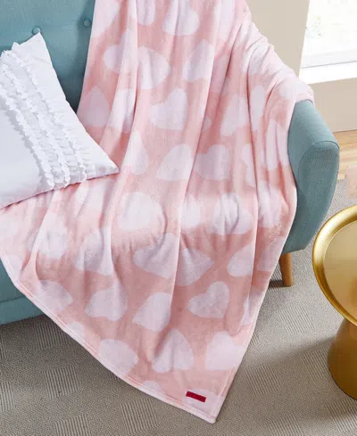 Betsey Johnson Ultra Soft Plush Fleece Throw, 50" X 70" In Open Pink