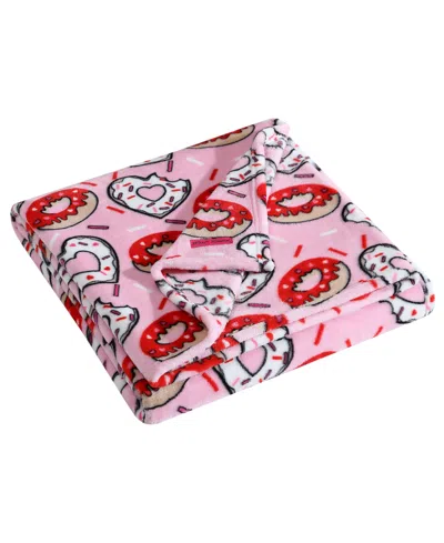 Betsey Johnson Ultra Soft Plush Fleece Throw, 50" X 70" In Pink