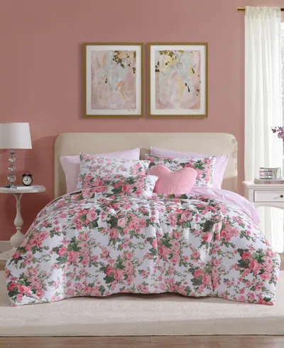 Betsey Johnson Vintage Floral Plush 4-pc. Comforter Set, Twin