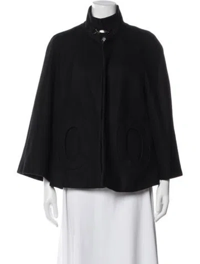 Pre-owned Betsey Johnson Virgin Wool Jacket In Black