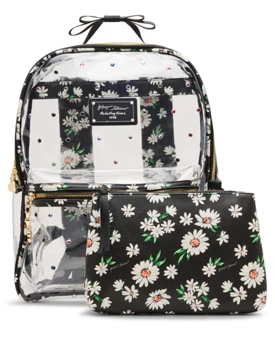 Betsey Johnson Wild Child Clear Large Backpack With Pouch