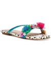 Betsey Johnson Avin Slide Sandal In Teal Multi