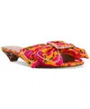 Betsey Johnson Women's Aylah Bow Kitten-heel Sandals In Orange Floral