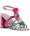 Betsey Johnson Azallia Ankle Strap Sandal In Pink Multi