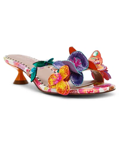 Betsey Johnson Women's Beatriz Butterfly Kitten Heel Dress Sandals In Multi