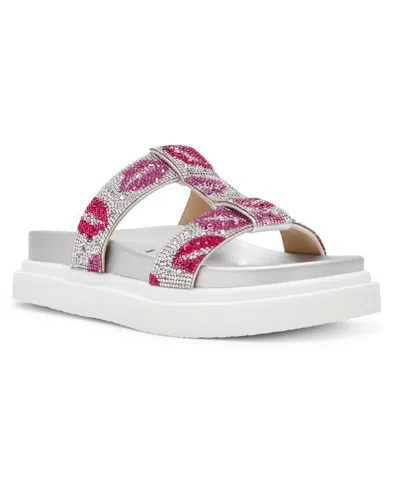 Betsey Johnson Women's Billy Slip-on Platform Sandals In Animal Print