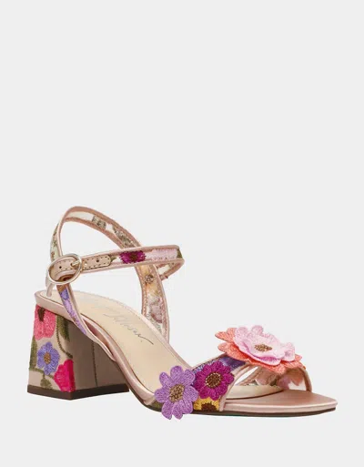 Betsey Johnson Women's Blare Floral Heels In Nude Multi