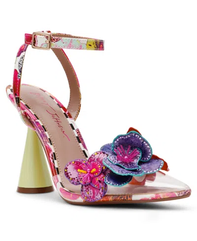 Betsey Johnson Women's Chelsie Butterfly Floral Ankle Strap Pumps In Multi