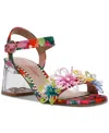 Betsey Johnson Women's Cinthia Embellished Block-heel Sandals In Berry Multi
