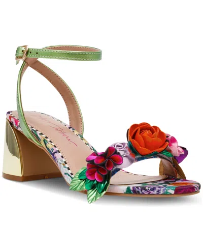 Betsey Johnson Women's Darcee Floral Two-piece Dress Sandals In Pale Pink Floral
