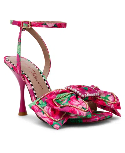 Betsey Johnson Women's Denly Bow Two-piece Stiletto Dress Sandals In Multi