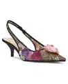 BETSEY JOHNSON WOMEN'S DIAN FLORAL SLINGBACK PUMPS