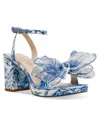 Betsey Johnson Women's Duke Bow Platform Dress Sandals In Blue