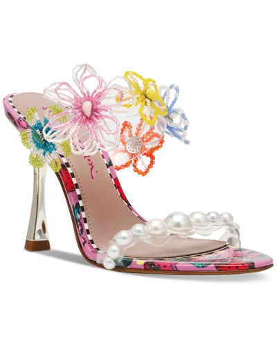 BETSEY JOHNSON WOMEN'S GOLDIEE FLORAL DRESS SANDALS