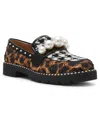 Betsey Johnson Harloe Loafer In Animal Print