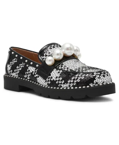 BETSEY JOHNSON WOMEN'S HARLOE EMBELLISHED LOW HEEL LOAFERS