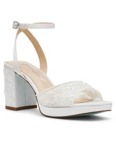 BETSEY JOHNSON WOMEN'S JUNIE ANKLE STRAP DRESS SANDALS