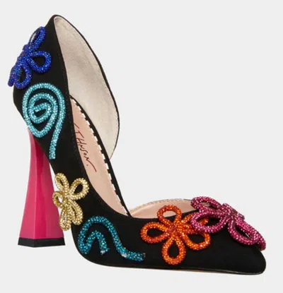 Betsey Johnson Women's Kimara Sandal In Black Multi In Animal Print