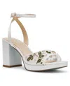 Betsey Johnson Kirra Ankle Strap Sandal In Ivory