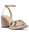 Betsey Johnson Kirra Ankle Strap Sandal In Nude
