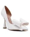 Betsey Johnson Women's Kyliee Embellished Bow Pumps In White