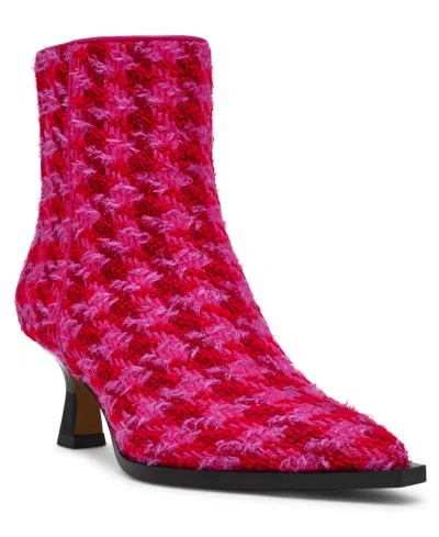 Betsey Johnson Women's Louisa Embellished Pointed-toe Booties In Red