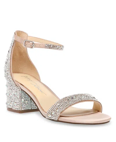 Betsey Johnson Women's Mari Block Heel Evening Sandals In Gold