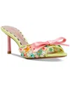 Betsey Johnson Women's Naddia Ditzy Floral Stiletto Slip-on Mules In Lime Multi