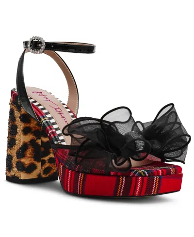 Betsey Johnson Women's Palloma Platform Bow Dress Sandals In Multi