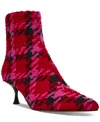 Betsey Johnson Parkker Kitten Heel Bootie In Fuchsia Multi