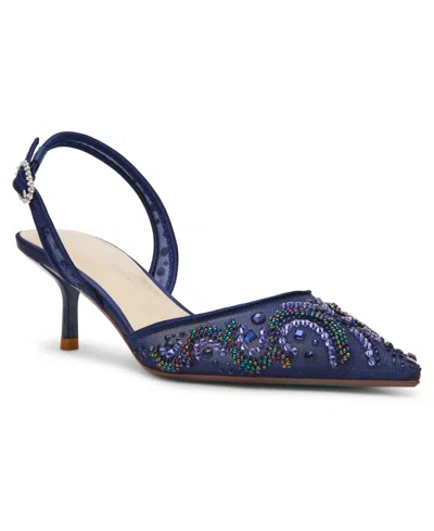 Betsey Johnson Prim Pump In Blue